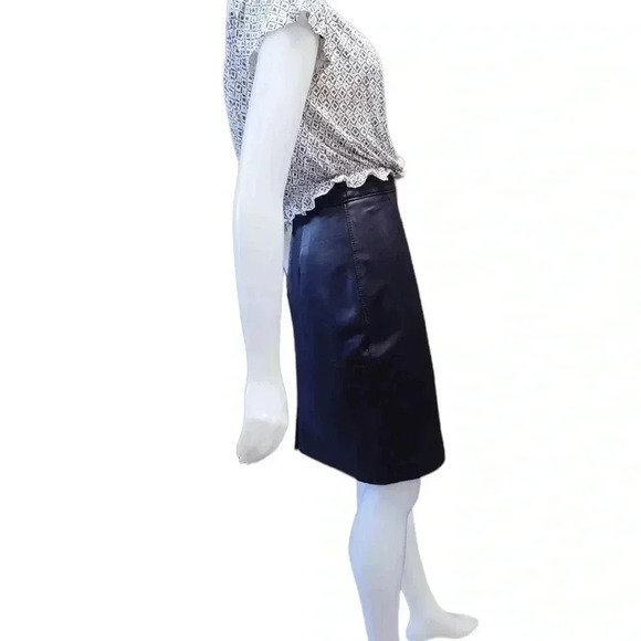 the olde Hide House Vintage 100% Leather  Eggplant Mini Skirt Size 10 - Picture 2 of 10